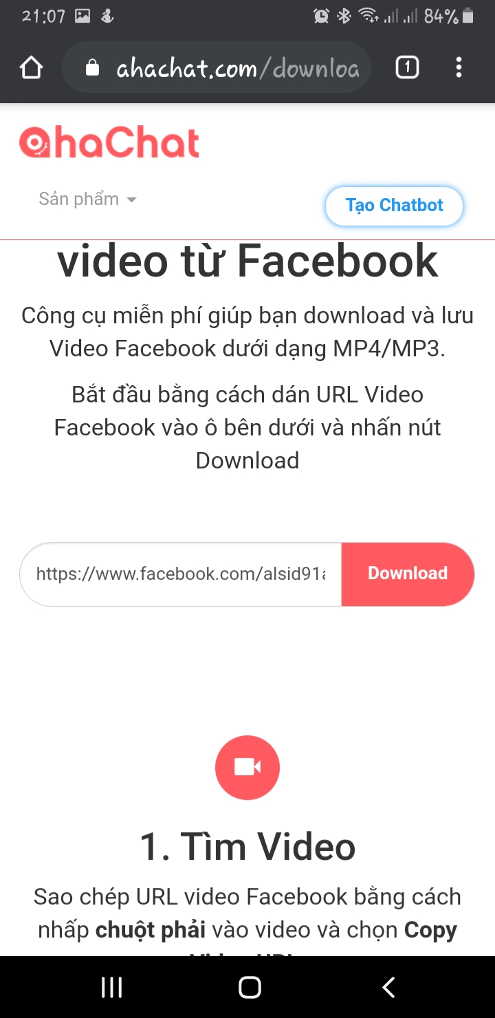 Hướng dẫn tải video facebook trên điện thoại