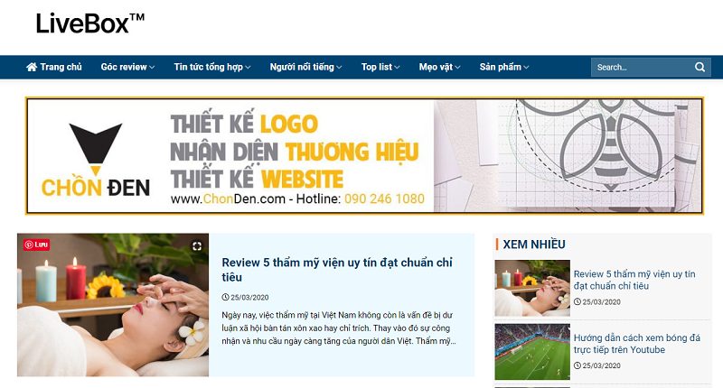 LiveBox™ Trang thông tin tổng hợp chính xác và hay nhất hiện nay