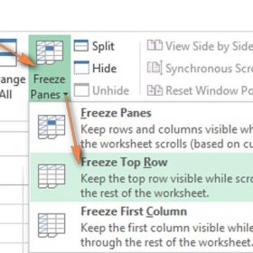 Hướng dẫn cách cố định cột, cố định dòng trong Excel