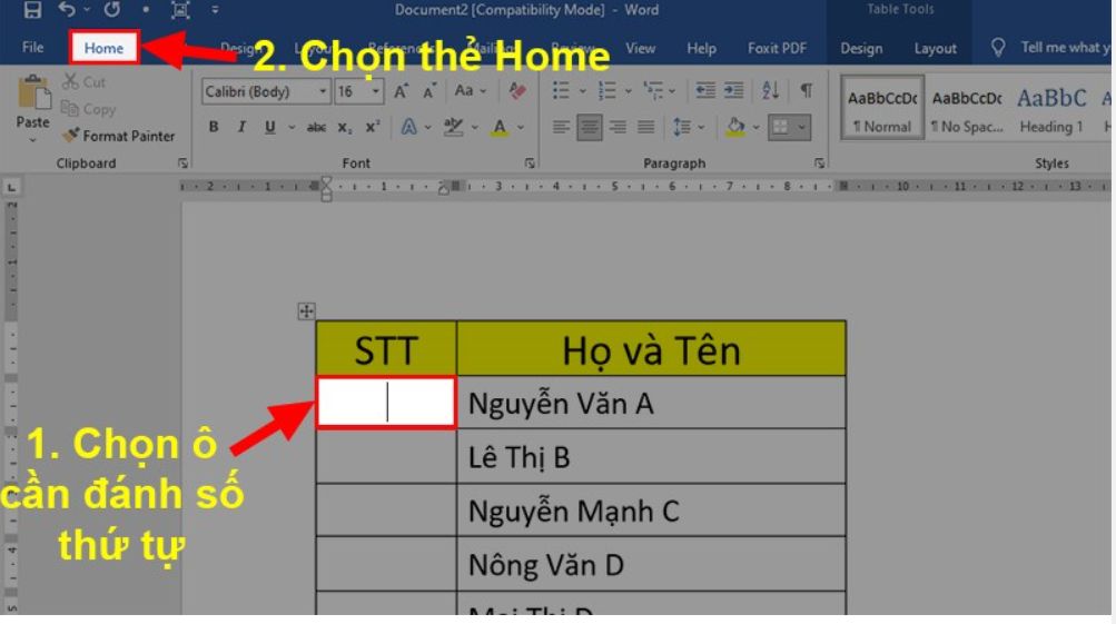 Hướng dẫn chi tiết về cách đánh số thứ tự trong word đơn giản