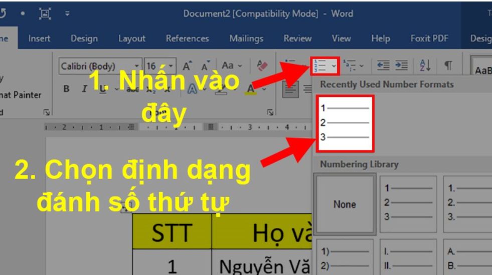 Hướng dẫn chi tiết về cách đánh số thứ tự trong word đơn giản