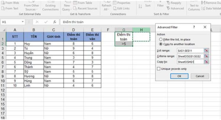 Hướng dẫn các cách lọc dữ liệu trong excel đơn giản nhất