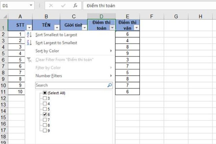 Hướng dẫn các cách lọc dữ liệu trong excel đơn giản nhất