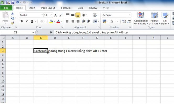 Gợi ý 4 cách xuống dòng trong 1 ô excel đơn giản