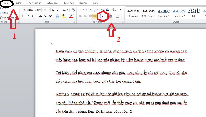 Hướng dẫn cách căn chỉnh khoảng cách dòng trong word nhanh nhất