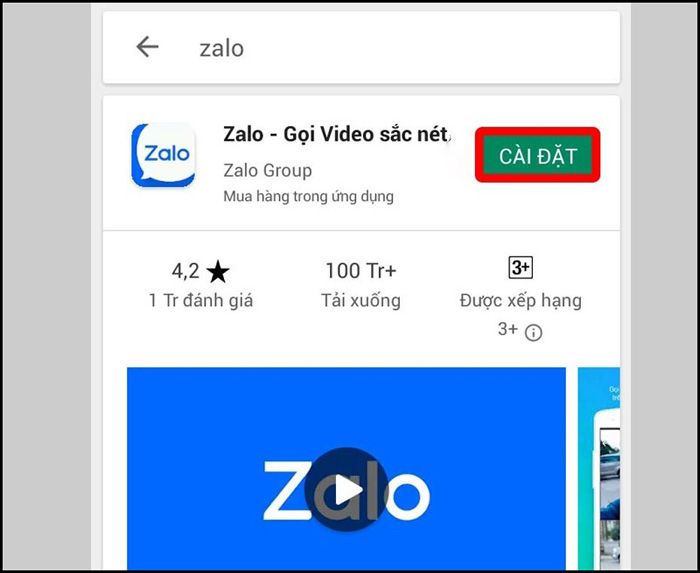 Hướng dẫn cách tải Zalo về máy điện thoại Samsung