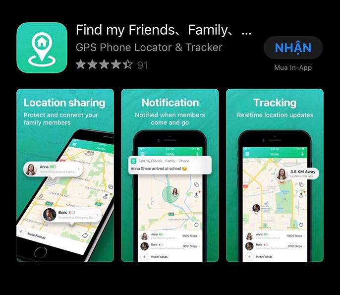 Cách cài định vị giữa 2 điện thoại thông minh, an toàn