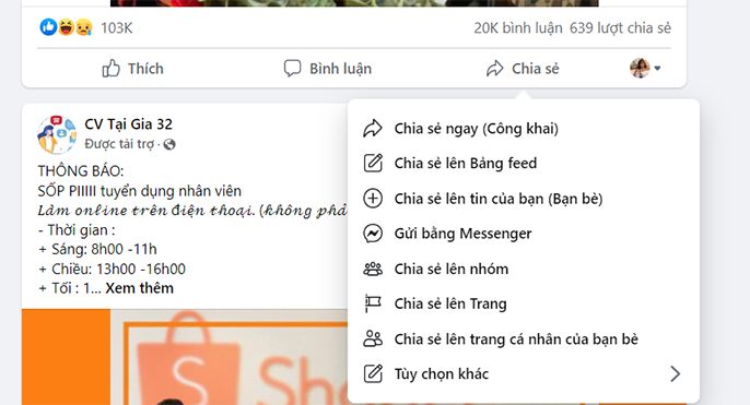 Bật mí một số cách chia sẻ bài viết trên Facebook dễ dàng