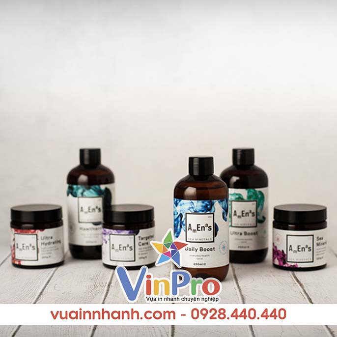 In Tem Dán Chai Nhựa Đẹp, Số Lượng Ít 