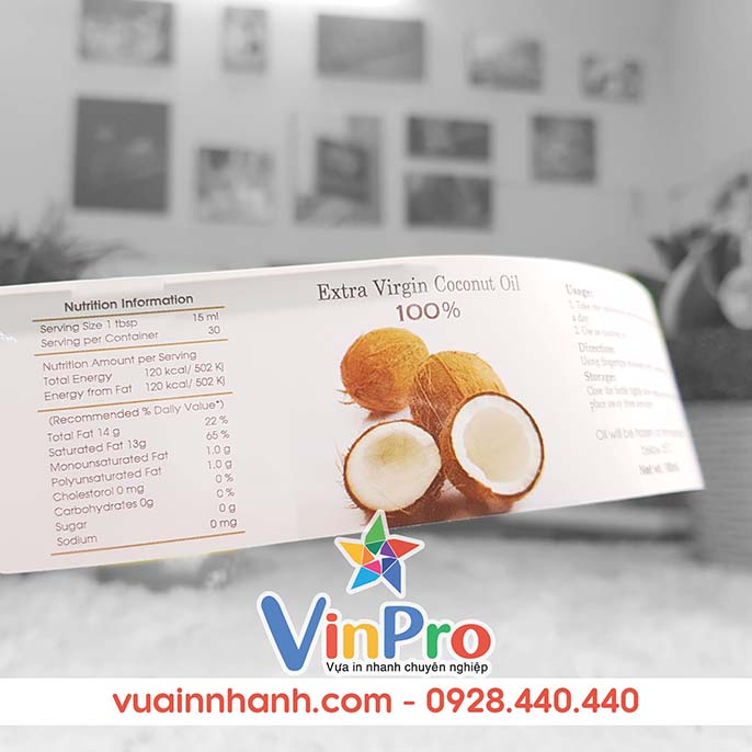 In Tem Dán Chai Nhựa Đẹp, Số Lượng Ít 