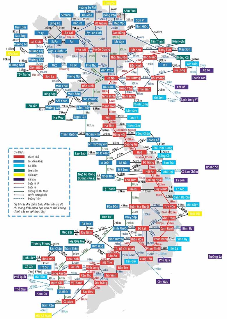 Cập nhật bản đồ du lịch Việt Nam mới nhất năm 2023