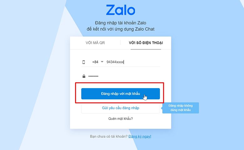 Hướng dẫn đăng nhập Zalo web 