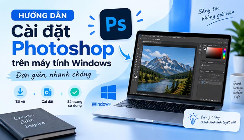 Hướng dẫn cài đặt Photoshop trên máy tính Windows đơn giản, nhanh chóng 