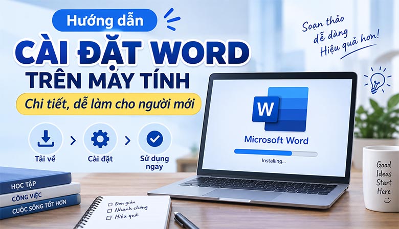 Hướng dẫn cài đặt Word trên máy tính chi tiết, dễ làm cho người mới 